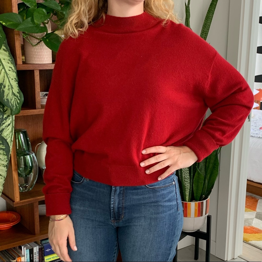 ❤️ EUC Everlane 100% Cashmere Mockneck Sweater L